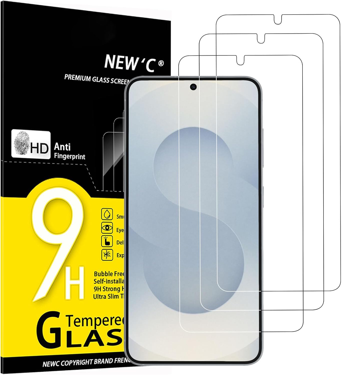 Samsung Galaxy S25 Screen Protector Tempered Glass, Bubble Free, Ultra Resistant
