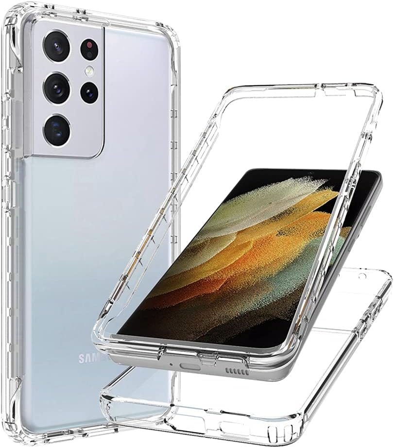 Samsung Galaxy S21 Ultra 5G, Cute Crystal TPU Bumper Shockproof Protective Phone Case Cover for Samsung Galaxy S21 Ultra 5G Clear