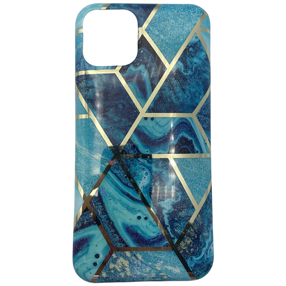 Blue Marble Case with Gold Accents for iPhone 11 – Stylish, Protective, and Premium Design