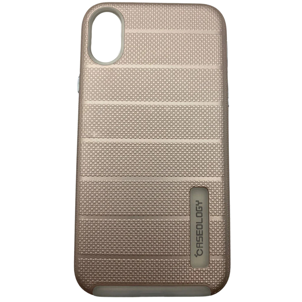 Caseology Skyfall Gold Case for iPhone XR – Clear Protective Cover with Gold Frame