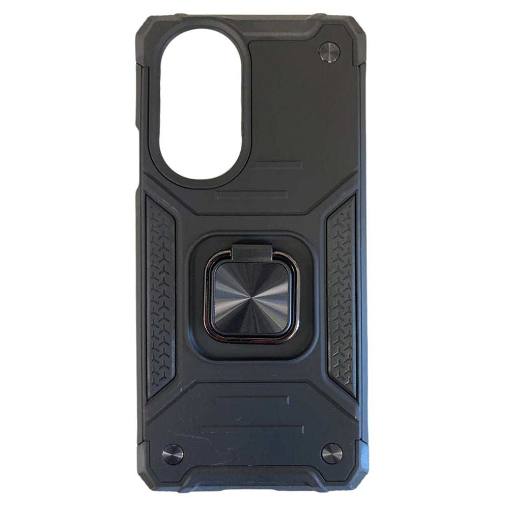 Huawei Nova 9 SE Black Dual-Layer Armor Case with Ring Holder – Rugged Protective Cover