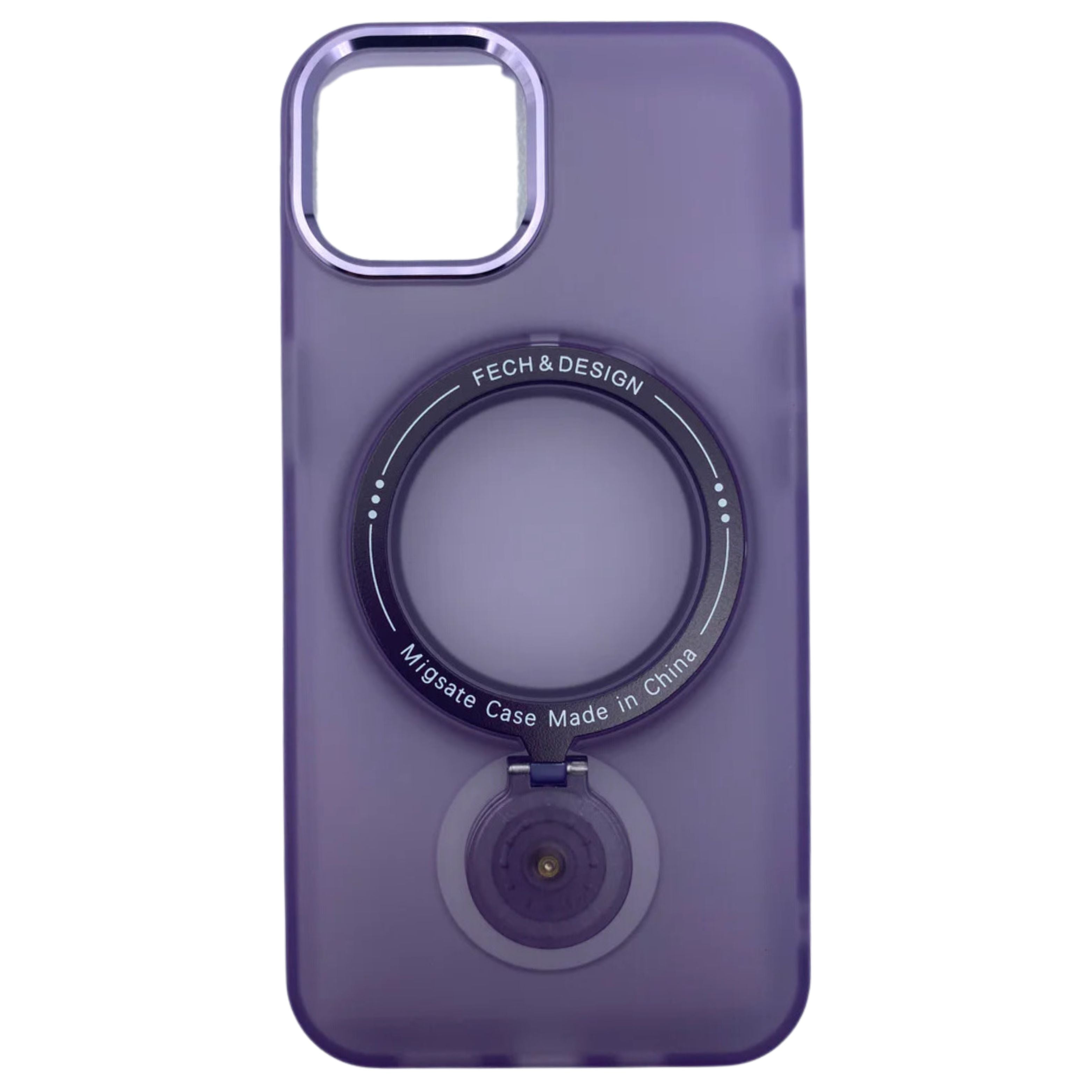 iPhone 14 Purple Gradient Case with Magnetic Ring Holder – Stylish Protection & Hands-Free Function