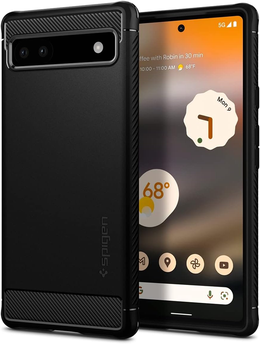 Spigen Rugged Armor Designed for Google Pixel 6a Case (2022) - Matte Black