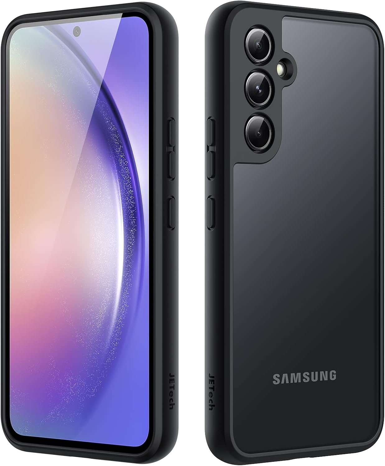 Samsung Galaxy A54 5G 6.4-Inch, Frosted Translucent Back Protective Slim Phone Cover, Anti-Fingerprints (Black)