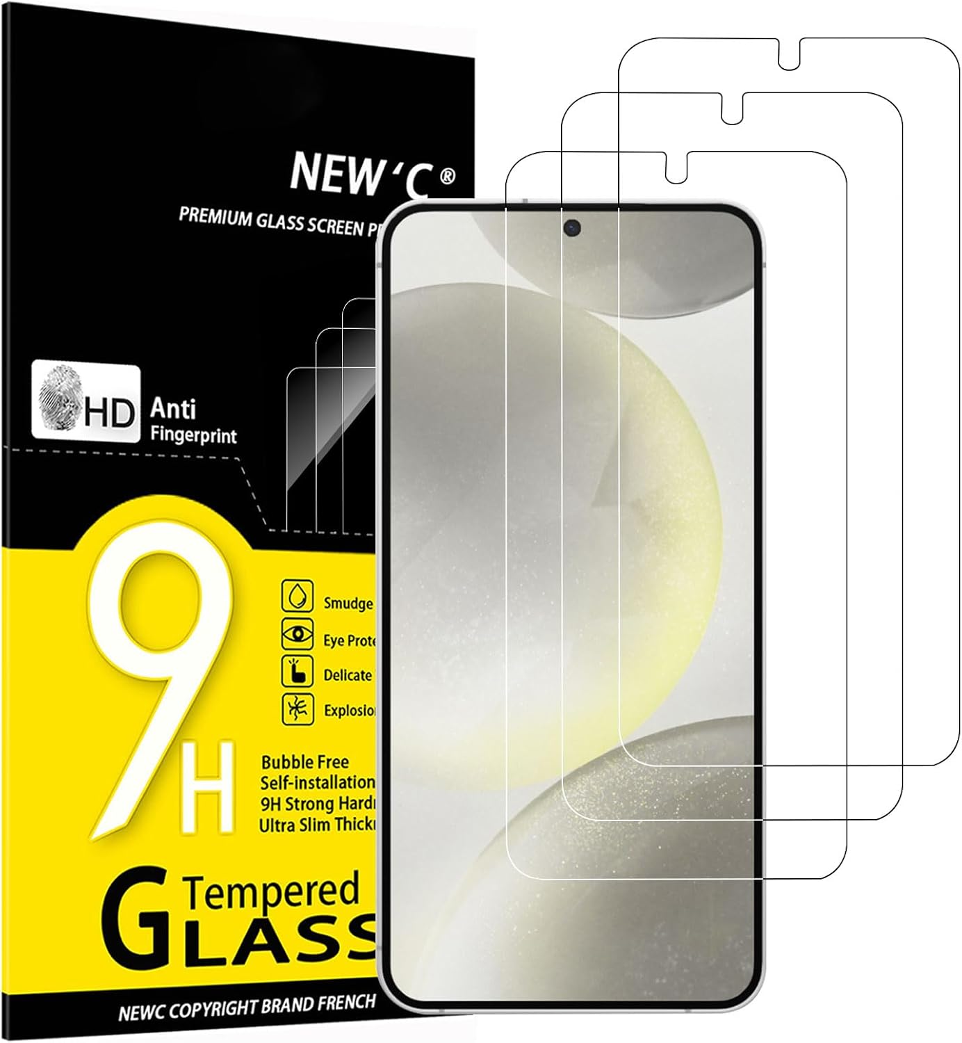Samsung Galaxy S25 Plus, Galaxy S25 Edge, Screen Protector Tempered Glass, Bubble Free, Ultra Resistant