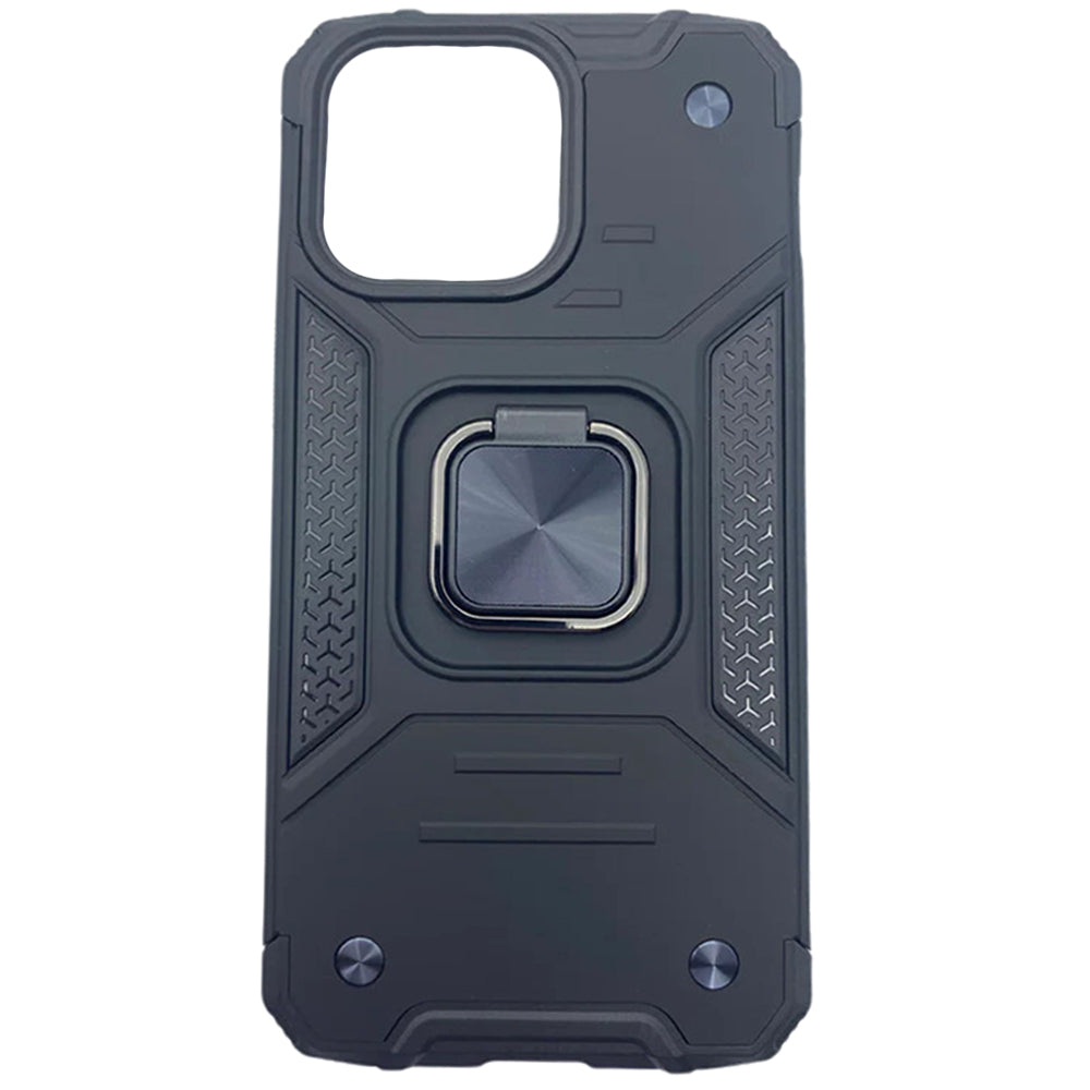 Armor-X Defender Case with Magnetic Ring Holder for iPhone 14 – Rugged Shockproof Protective Cover