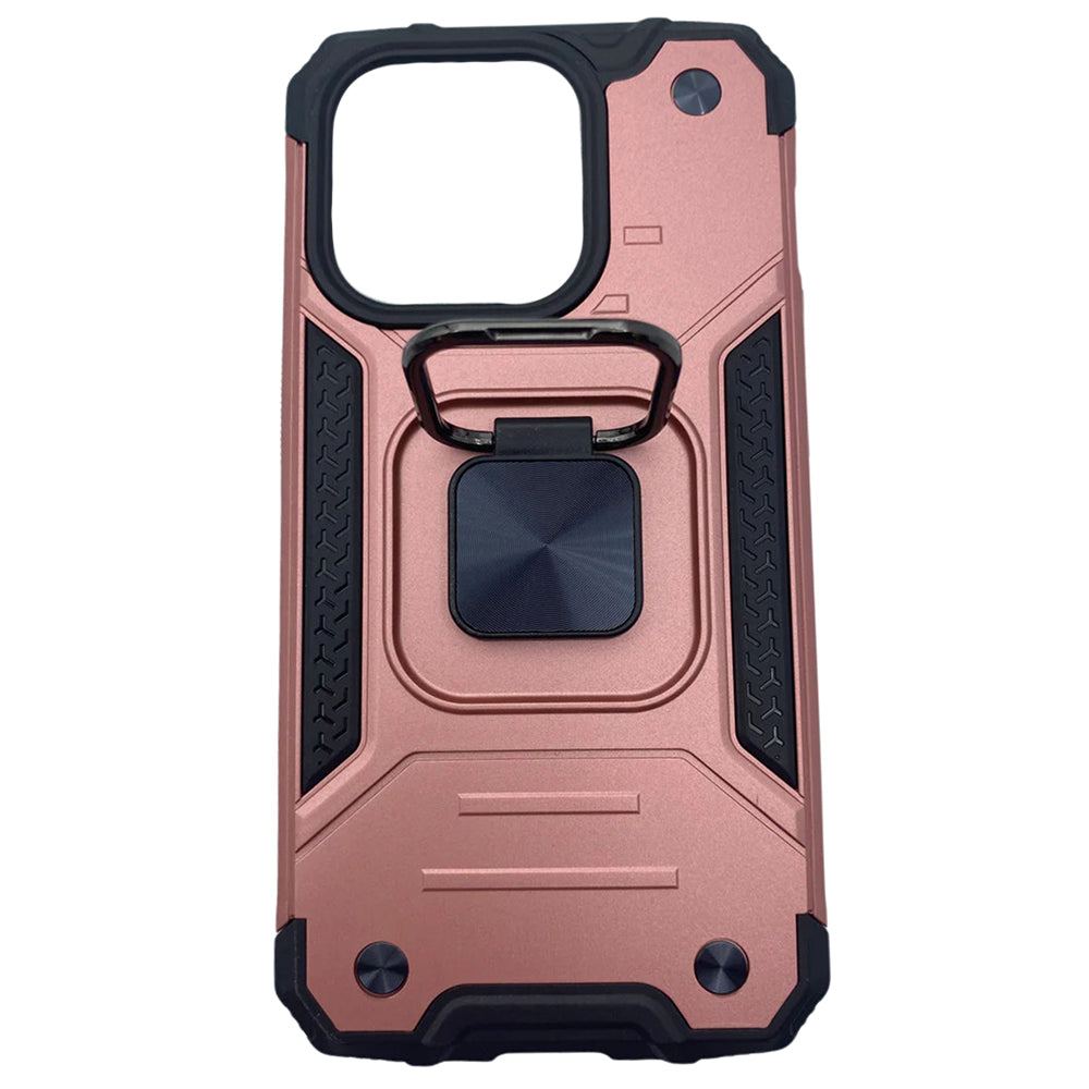 iPhone 15 Pro Max Armor-X Defender Case with 360° Rotating Ring Stand – Rugged Shockproof Protection