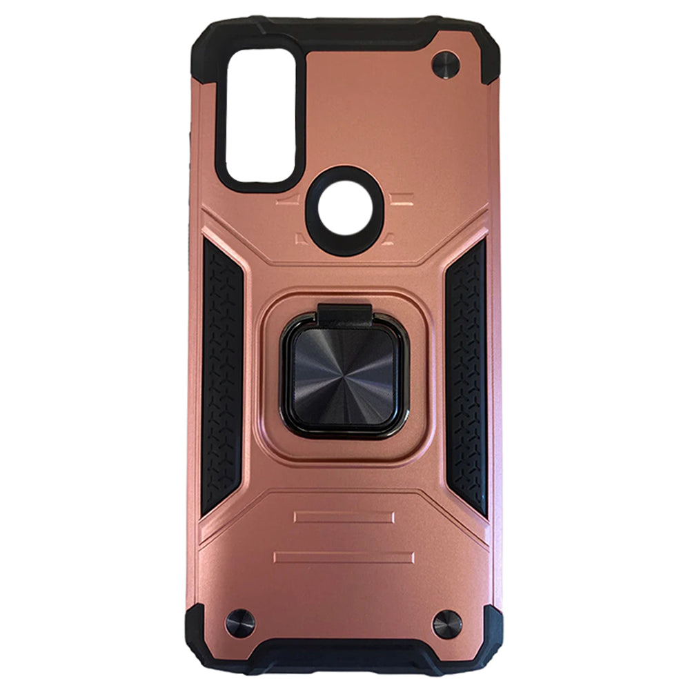 Moto Pure Rose Gold Armor Case with Ring Holder – Rugged Protective Cover