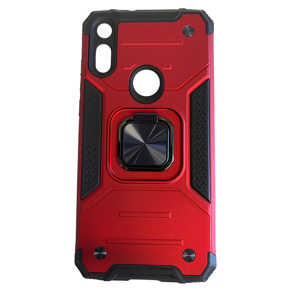 Red Armor Case with Ring Holder for Generic Smartphone