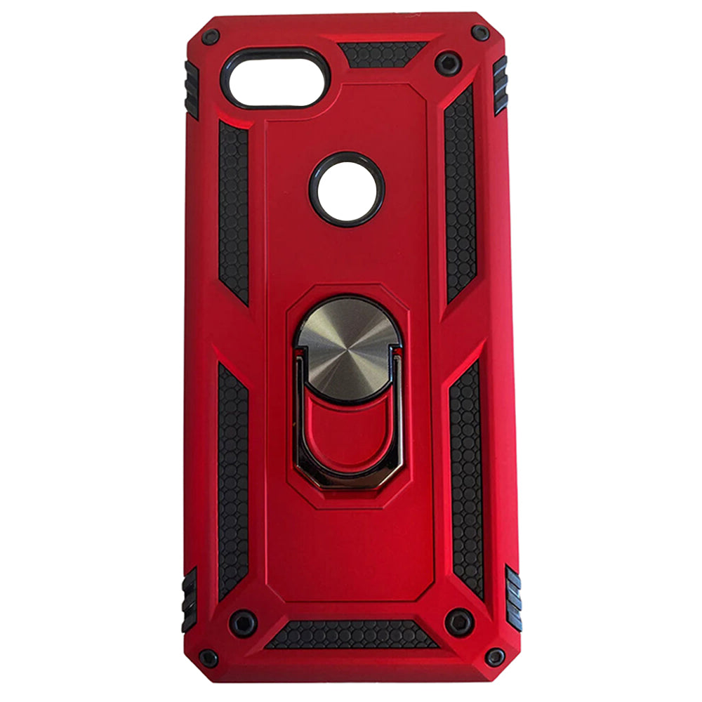 Red Armor Ring Kickstand Case for Pixel 3A XL – Rugged Protection & Functional Design